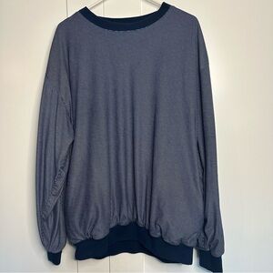 Poli Golf Ralph Lauren navy houndstooth windbreaker pullover sweatshirt Large